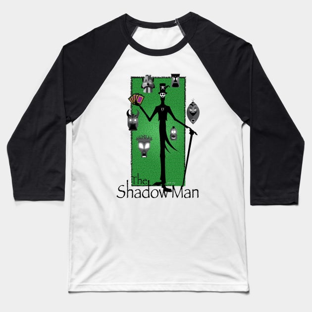 The Shadow Man Baseball T-Shirt by amadeuxway